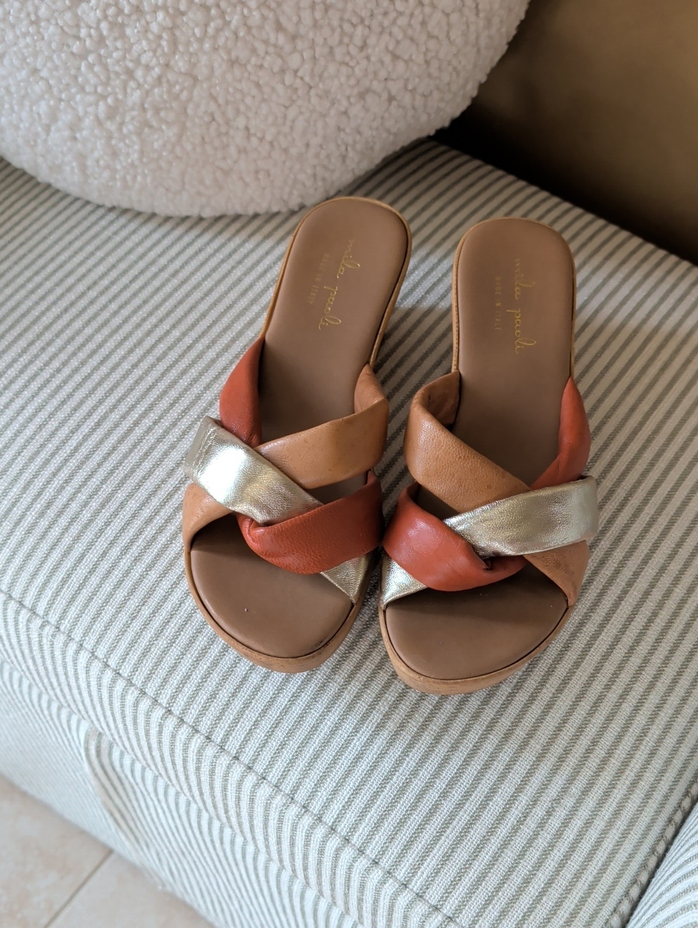 Mila Paoli Leather Sandals Made In Italy